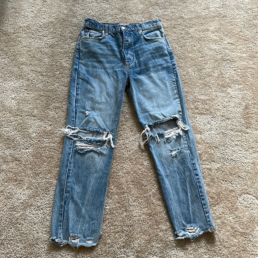 FREE PEOPLE Distressed Jeans